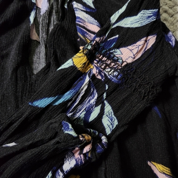 Free People Womens Tree Swing Tunic Top Mini Dress Long Sleeve Sz Small - Picture 6 of 8